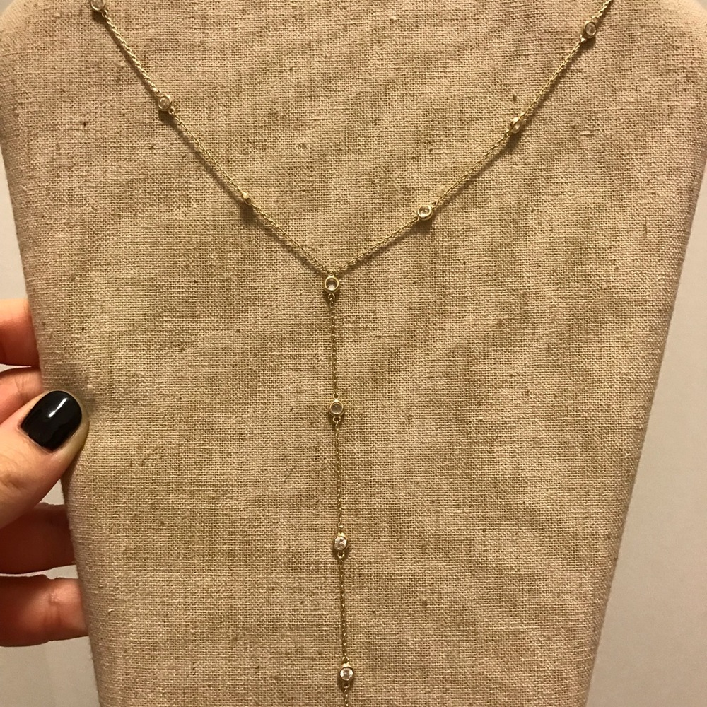 Long lariat Y necklace